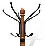 Вешалка напольная деревянная с черными металлическими крючками Noble Branches варинант исполнения - 2 | Loft Concept в Перми