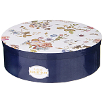 Чайный набор из фарфора темно-синий с рисунком цветов на 6 персон 12 предметов 280 мл Garden Whisper Porcelain Set  варинант исполнения - 6 | Loft Concept в Перми