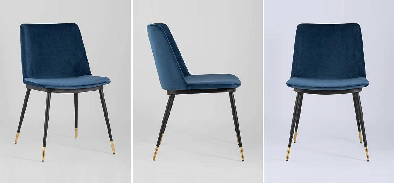 Стул Melissa Chair Синий Велюр Стул Melissa Chair Синий Велюр - Loft-Concept в Перми