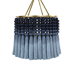 Люстра синяя плетеная с кисточками Boho Tassel Chandelier варинант исполнения - 1 | Loft Concept в Перми
