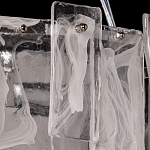 Люстра круглая с подвесными прямоугольными пластинами из стекла Glacier Panels варинант исполнения - 9 | Loft Concept в Перми