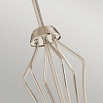 Люстра цвета никель с 6-ю рифлеными стеклянными плафонами и изогнутым каркасом Kichler варинант исполнения - 5 | Loft Concept в Перми