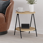 Стол приставной с 2-мя круглыми столешницами из дерева ESSEL OAK варинант исполнения - 7 | Loft Concept в Перми