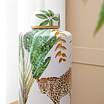 Ваза фарфоровая с ручной росписью Leopard Collection  варинант исполнения - 5 | Loft Concept в Перми