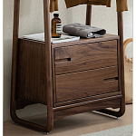 Вешалка деревянная с 2- мя ящиками Moon Walnut Furniture варинант исполнения - 7 | Loft Concept в Перми