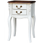Прикроватная тумба в стиле прованс с 2-мя ящиками Paule Montmartre Provence Bedside Table варинант исполнения - 2 | Loft Concept в Перми