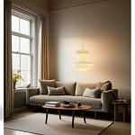 Подвесной вязаный белый светильник «Моника» варинант исполнения - 3 | Loft Concept в Перми