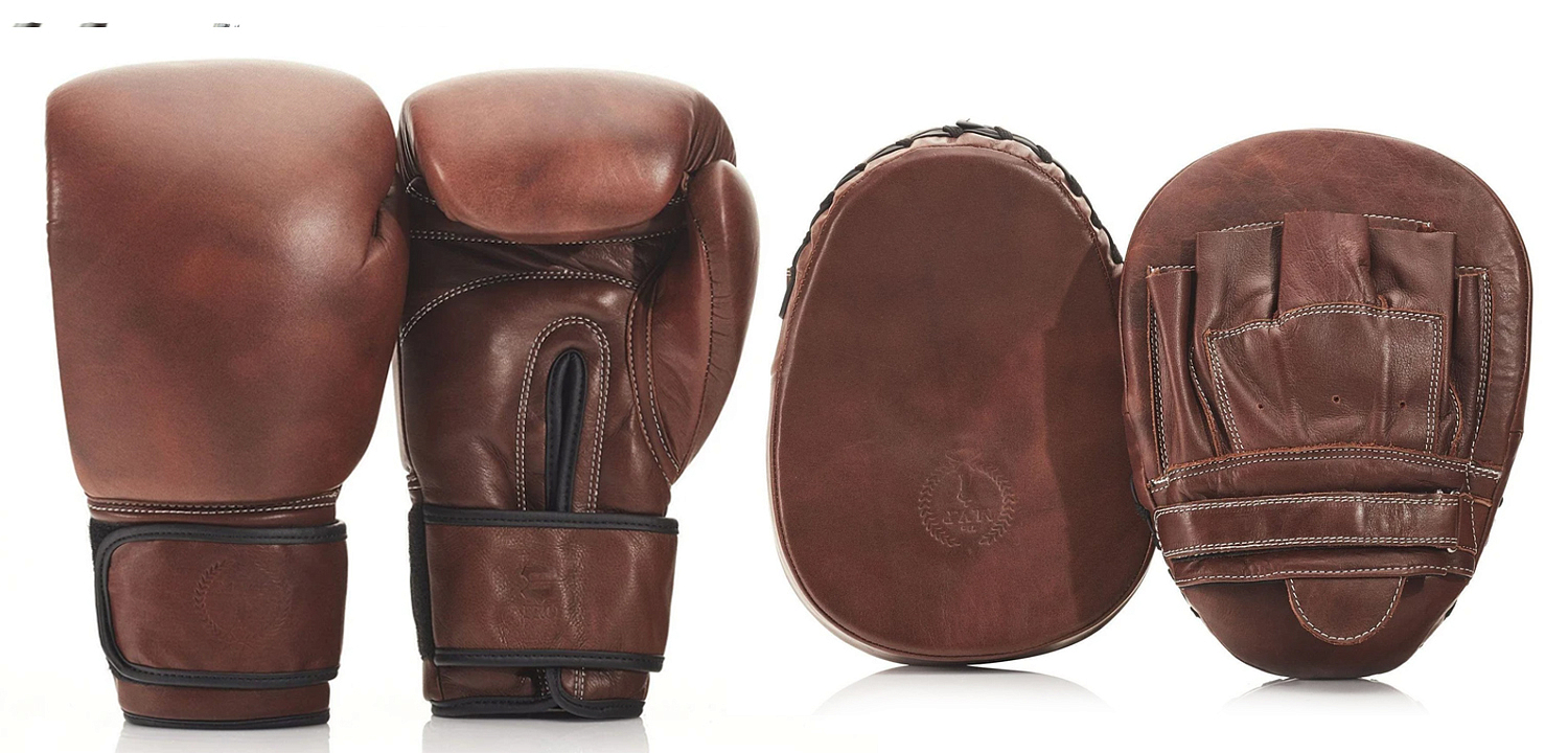 Винтажный набор перчаток для бокса и фитнеса LEATHER BOXING GLOVE СЕТ из 2-х Винтажный набор перчаток для бокса и фитнеса LEATHER BOXING GLOVE СЕТ из 2-х - Loft-Concept в Перми