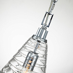 Подвесной светильник с прозрачным рельефным стеклянным плафоном в форме конуса Feiss варинант исполнения - 5 | Loft Concept в Перми