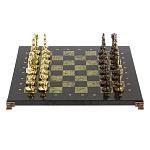Шахматы Ренессанс из бронзы с доской из натурального камня Змеевик Decorative Thematic Chess варинант исполнения - 1 | Loft Concept в Перми