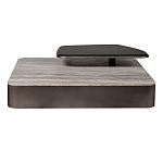 Столик журнальный квадратный  с полкой Sculptural Marble Accent с мрамором  варинант исполнения - 1 | Loft Concept в Перми