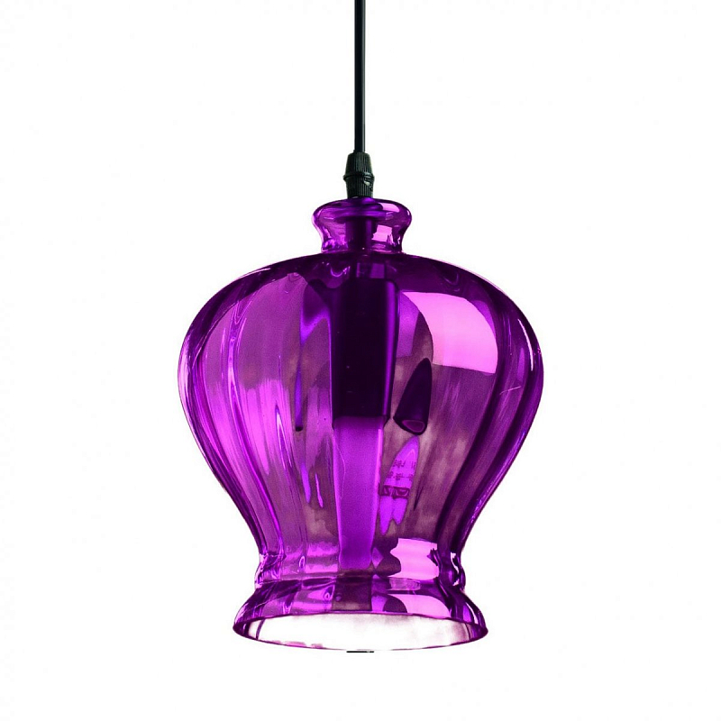 Подвесной светильник Geometry Glass Purpur Bell Pendant Сиреневый Подвесной светильник Geometry Glass Purpur Bell Pendant Сиреневый в Перми | Loft Concept