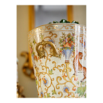 Кашпо с растительным и животным орнаментом на бронзовых ножках Turquoise Blooming Garden варинант исполнения - 7 | Loft Concept в Перми