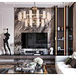 Люстра двухъярусная круглая с текстурными цилиндрическими плафонами Glimpse варинант исполнения - 10 | Loft Concept в Перми