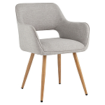 Стул в рогожке серого цвета NEASAN STOOL варинант исполнения - 1 | Loft Concept в Перми