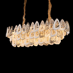 Люстра овальная с многослойными белыми и прозрачными подвесками Character Chandelier варинант исполнения - 5 | Loft Concept в Перми