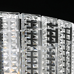 Люстра круглая на цепи цвета хром с прозрачными рельефными хрустальными пластинами Textured Glass Chandelier варинант исполнения - 8 | Loft Concept в Перми