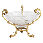 Чаша из прозрачного рельефного стекла на бронзовой подставке Eden Garden варинант исполнения - 1 | Loft Concept в Перми