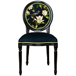 Стул чёрный из натурального бука с изображением птица в саду Blooming Magnolias варинант исполнения - 1 | Loft Concept в Перми