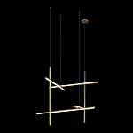 Люстра с 6-ю  пересекающимися цилиндрическими плафонами на тонких тросах Trumpet tube варинант исполнения - 7 | Loft Concept в Перми