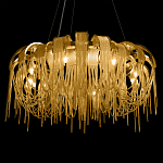 Люстра круглая подвесная с металлическими дугами и длинными цепочками 80 см Atlantis Chain варинант исполнения - 16 | Loft Concept в Перми