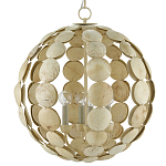 Люстра в форме шара с декором из круглых декоративных элементов Texture Discs варинант исполнения - 2 | Loft Concept в Перми