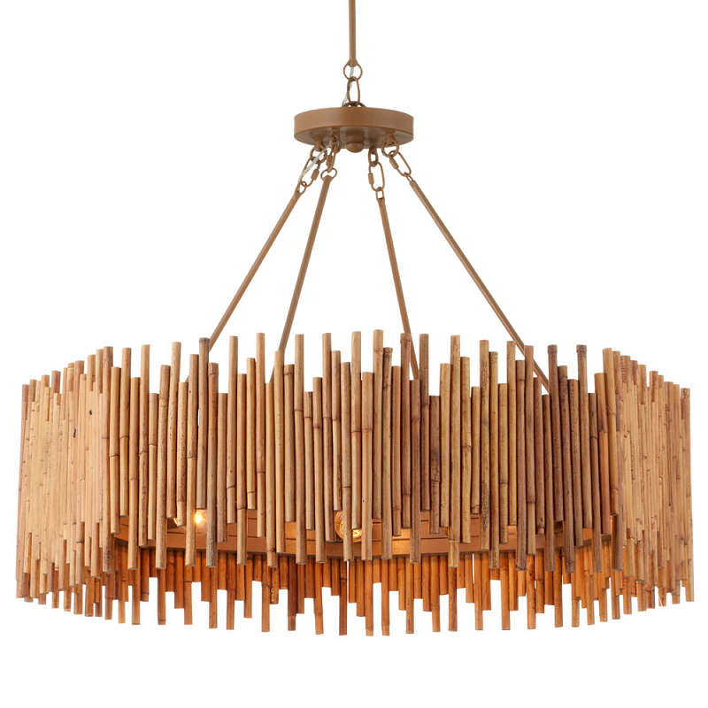 Люстра с абажуром из ротанга Wicker Furniture Бежевый в Перми | Loft Concept 