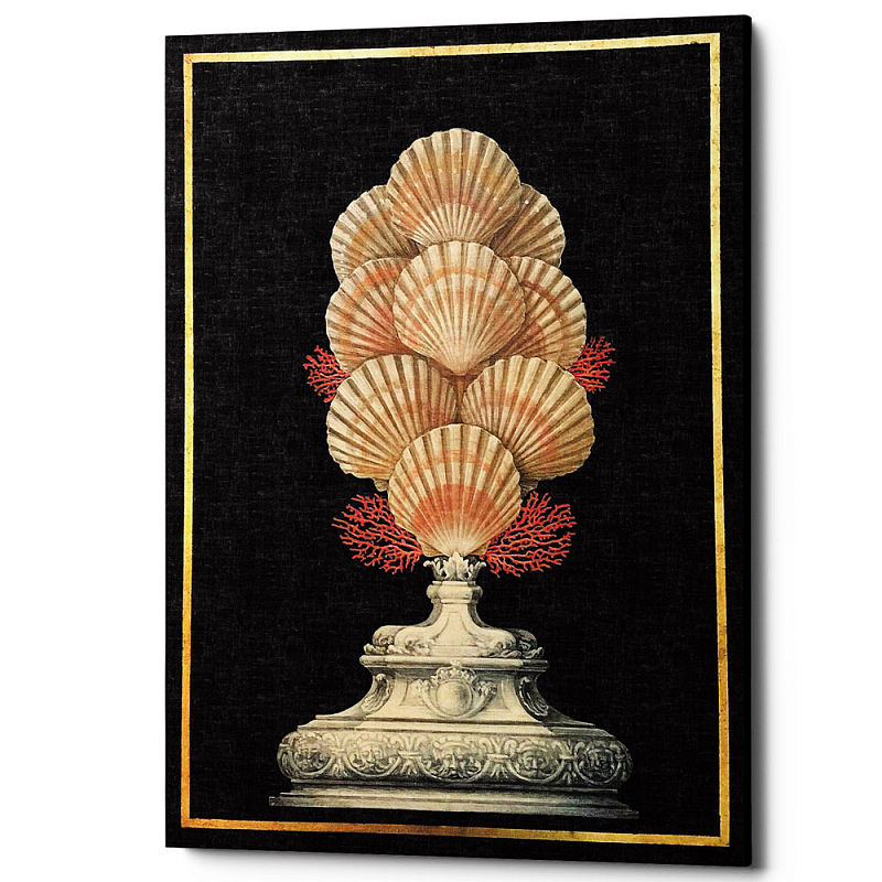 Постер Sea Vase Poster 4 Черный Бежевый Постер Sea Vase Poster 4 Черный Бежевый в Перми | Loft Concept