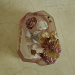 Шкатулка из эпоксидной смолы с цветами розовая Epoxy Resin Flowers Box Pink варинант исполнения - 2 | Loft Concept в Перми