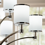 Люстра с белыми стеклянными плафонами в форме цилиндра Feiss варинант исполнения - 10 | Loft Concept в Перми