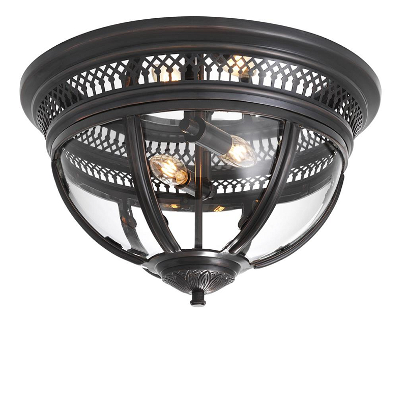 Потолочный светильник Ceiling Lamp Residential Bronze Темная бронза Прозрачное Стекло Потолочный светильник Ceiling Lamp Residential Bronze Темная бронза Прозрачное Стекло в Перми | Loft Concept