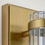 Бра вертикальное с рифленым стеклянным плафоном и прямоугольным основанием Quintiesse варинант исполнения - 2 | Loft Concept в Перми