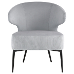 Современное мягкое кресло на металлических ножках Rakush Grey варинант исполнения - 2 | Loft Concept в Перми