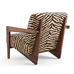 Кресло с обивкой из шенилла с тигровым принтом Tiger Chair варинант исполнения - 3 | Loft Concept в Перми