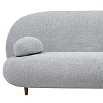 Двухместный диван с мягкой обивкой из ткани серый на деревянных ножках Michael Sofa Grey варинант исполнения - 4 | Loft Concept в Перми