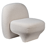 Кресло без подлокотников с обивкой из белой ткани букле Pacification варинант исполнения - 1 | Loft Concept в Перми