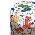 Пуф детский круглый с принтом Dinosaurs CHILDHOOD варинант исполнения - 2 | Loft Concept в Перми