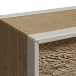 ТВ тумба 2 двери и 2 ящика с подсветкой на рельефном фасаде Warm Industrial варинант исполнения - 7 | Loft Concept в Перми