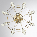 Люстра подвесная из металла с хрустальными подвесками прозрачного цвета Quasar 41 варинант исполнения - 4 | Loft Concept в Перми