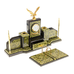 Настольный письменный набор из змеевика  и бронзы с декором в виде орла в подарочной упаковке Successful Leader варинант исполнения - 2 | Loft Concept в Перми