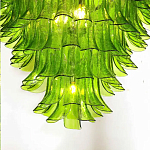 Люстра из семи ярусов зеленого стекла Independence варинант исполнения - 4 | Loft Concept в Перми