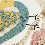 Чехол на подушку с кисточками и вышивкой птиц Ethnic mix Birds Rect варинант исполнения - 3 | Loft Concept в Перми