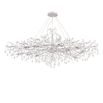 Люстра круглая подвесная с декором в виде ветвей и прозрачных подвесок из стекла в форме капель Droplet Chandelier варинант исполнения - 2 | Loft Concept в Перми