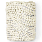 Настенный бра декорированный деревянными белыми круглыми бусинами White Wooden Beads Wall Lamp варинант исполнения - 1 | Loft Concept в Перми