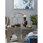 Блюдо черного цвета из фрафора на бронзовых ножках Eden Garden porcelain and bronze варинант исполнения - 6 | Loft Concept в Перми