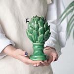 Статуэтка в виде артишока из зелёной керамики с глянцевыми лепестками Artichoke Decor  варинант исполнения - 4 | Loft Concept в Перми