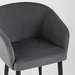 Мягкое кресло на металлических ножках Shaggy Dark Grey варинант исполнения - 5 | Loft Concept в Перми