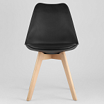 Стул с основой из пластика и мягким сиденьем Arvika Black варинант исполнения - 2 | Loft Concept в Перми