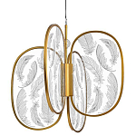 Люстра с гравировкой на акриловых плафонах Gravyura Bronze D 50 см варинант исполнения - 1 | Loft Concept в Перми