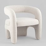 Кресло дизайнерское для лаунж зоны жемчужного цвета Pearl Lounge варинант исполнения - 1 | Loft Concept в Перми